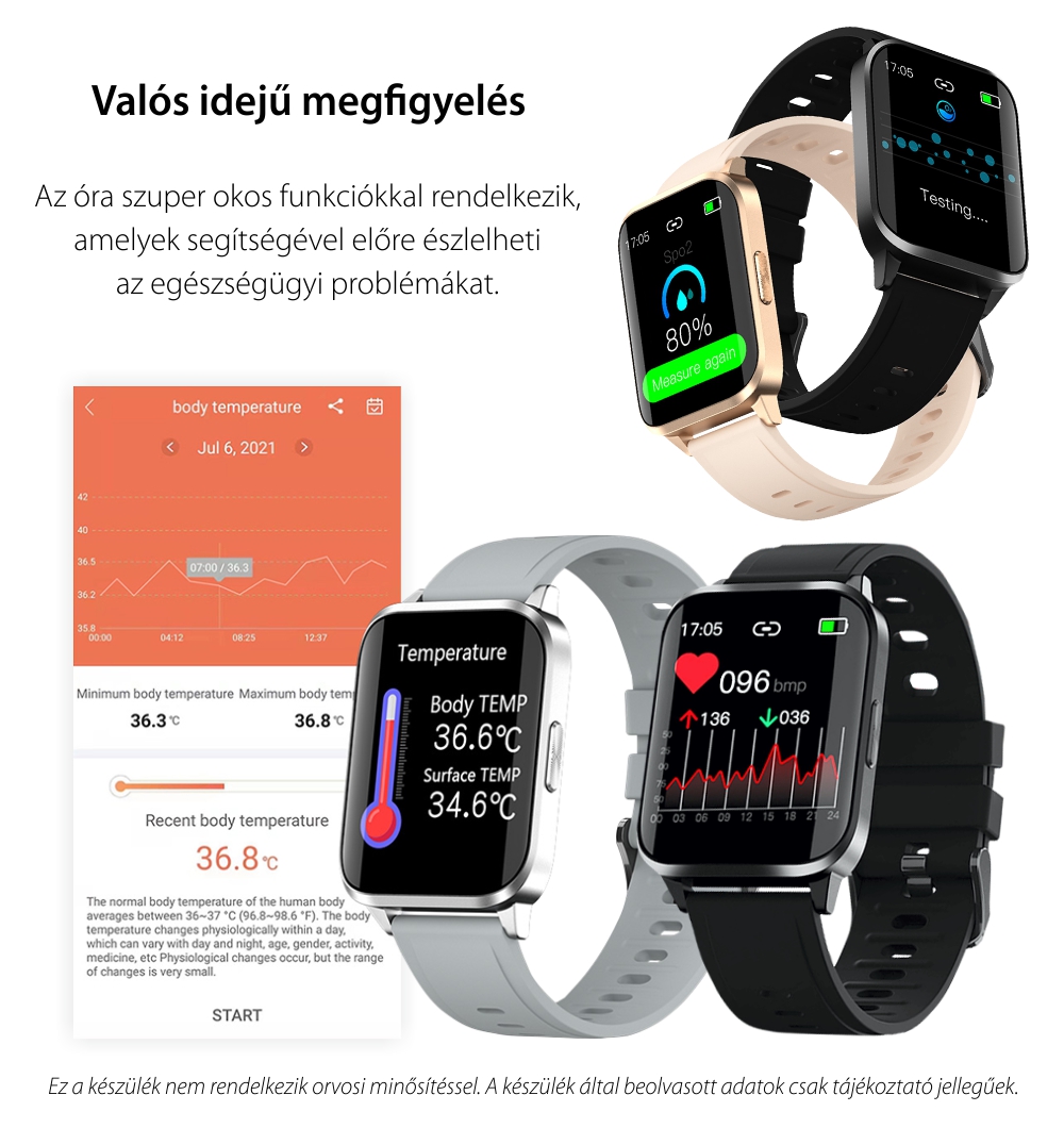 Okosóra XK Fitness JM01, Állapotfigyelő, Lépésszámláló, Távolság, Kalória, Fém karkötő, Ezüst