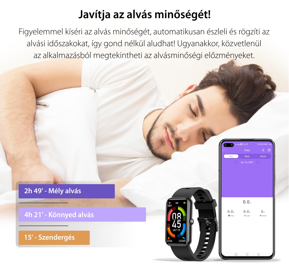 Okosóra Twinkler TKY-X38 Egészség- és Fitneszfunkciókkal, Sportmódokkal, Alvásfigyeléssel, Stopperrel, Ülés emlékeztetővel, Riasztással, Világoszöld