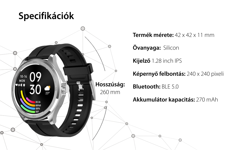 Okosóra XK Fitness F10 Vérnyomásmérő, Véroxigénszint, Pulzusmérő, Alvásfigyelés, Sportmódok, Lépésszámláló, Emlékeztető, Kalória, Értesítések, Fekete