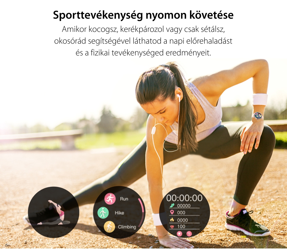 Női Okosóra XK Fitness NY13 1,08″ kijelzővel, Kalória, Pulzus, Bőr, Rózsaszín