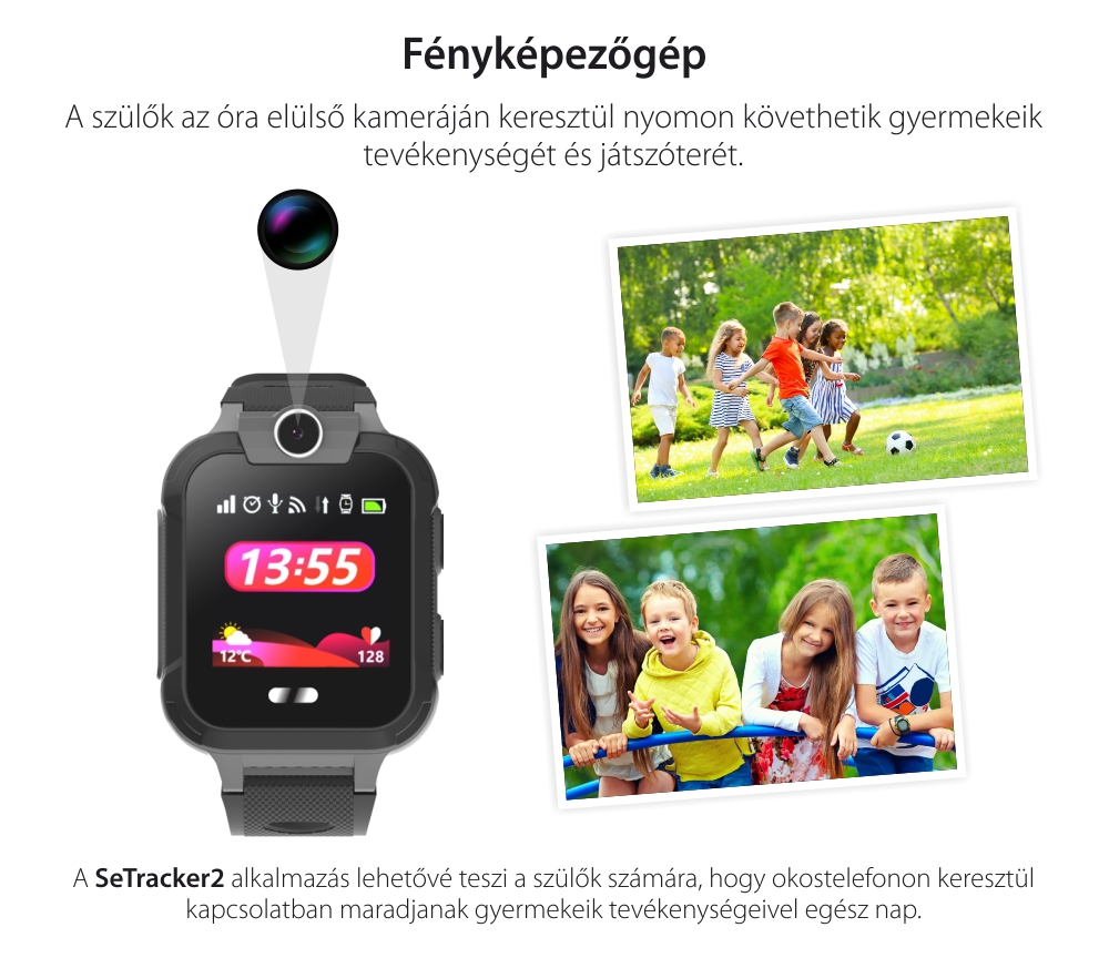 Okosóra gyerekeknek Motto LT09 Telefon funkcióval, GPS Nyomkövető, SOS gomb, Útvonal előzményekkel, Videohívás, Rózsaszín