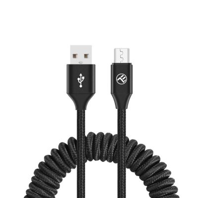 Adat- és Töltőkábel Tellur, USB-Micro USB, 2A, 1,8 m, Fekete