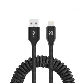 Adat- és töltőkábel bővíthető Tellur USB-Lightning, Apple márka kompatibilis, 3A, 1,8 m, Fekete