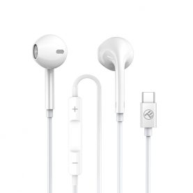 Fülhallgató Tellur Basic Urbs Fülbe helyezhető, Kihangosító, USB, Type-C, Fehér