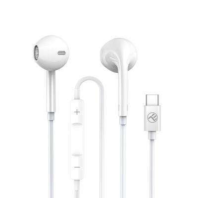 Fülhallgató Tellur Basic Urbs Fülbe helyezhető, Kihangosító, USB, Type-C, Fehér
