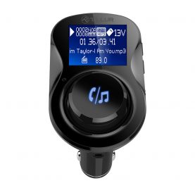 Bluetooth FM modulátor Tellur FMT-B3, MP3 lejátszás, Kihangosító, Bluetooth 4.2, A2DP, Fekete