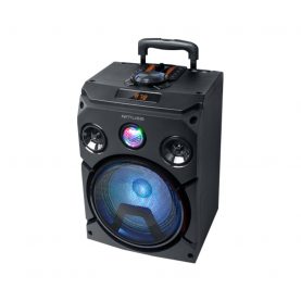 Hangszóró Muse Trolly M-1915 DJ Bluetooth, Mikrofon, 150 W, LED kijelző, Színes fények, Újratölthető akkumulátor, Fekete