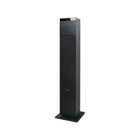 Hangszoró Bluetooth Tower MUSE M-1325 BTC Pll Rádióval, CD-vel és USB porttal, 60 W, Állítható magas és mélyhang, Fényerőszabályzó, Fekete