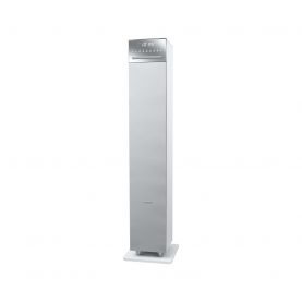 Hangszóró Bluetooth Tower Muse M-1350 BTCW, FM rádió, CD, USB port, 180 W, Távirányító, Állítható magas és mélyhangok, Ezüst