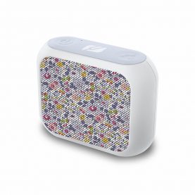 Hordozható Hangszóró MUSE M-312 LIBERTY Bluetooth, 5 W, LED jelzés, AUX bemenet, Kihangosító funkció, MicroUSB töltés, Fehér-Virágos