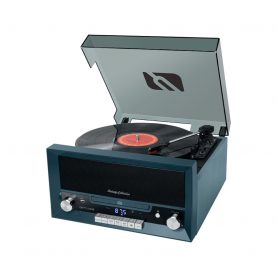 Lemezjátszó Pick-UP MUSE MT-112NB, Bluetooth Vintage Collection, FM Rádió, CD, CD-R/RW, MP3, USB, Kék