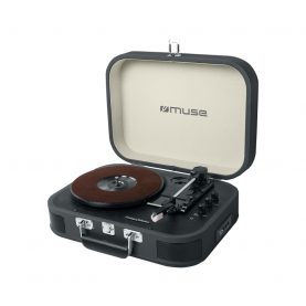 Lemezjátszó Pick-up MUSE MT-201 BTB Bluetooth, 2 x 5W, Automata kapcsoló, 45 ford./perc, USB, Több csatlakozás, Fekete