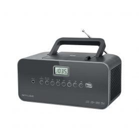 Hordozható Rádió CD/MP3 lejátszó USB-vel MUSE M-28 DG, LCD képernyő, FM antenna rúddal, Szürke