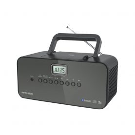 Audió Rendszer Hordozható MUSE M-22 BT, Bluetooth, LCD kijelző, CD Lejátszó, Rádió, AUX-in, Fekete