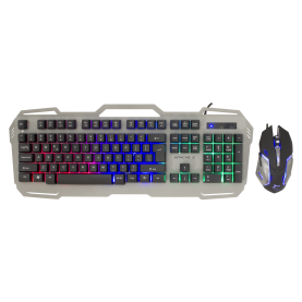 Billentyűzet és Egér Gamer Készlet White Shark Apache 2 GMK-1901, USB, Szürke/Fekete