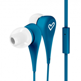 Fülhallgató Vezetékes Energy Style 1+, Fülbe helyezhető, Mikrofon, Lapos kábel, Kék