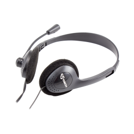 PC Fejhallgató Mikrofonnal SBOX HS-201, 2 x 3,5 mm-es jack, Fekete