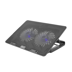 Laptop Hűtő SBOX CP-101, 2 ventilátor, LED világítás, SBX00010, Fekete