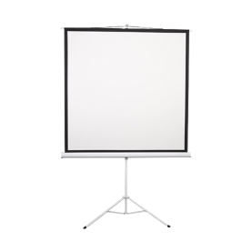 Vetítővászon Állvánnyal SBOX PSMT-135, Mérete 240 x 240 cm, Fém állvány, Fehér