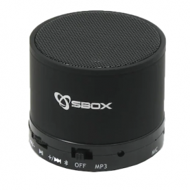 Hordozható Hangszóró SBOX BT-160, Bluetooth, MicroSD, FM rádió, 300 mAh akkumulátor, Fekete
