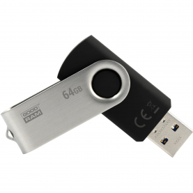 USB Memória Goodram UTS3, 64GB, USB 3.0, Fekete