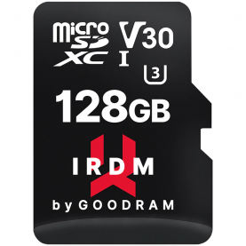 Memóriakártya microSDXC Goodram IRDM 128GB,UHS I, Cls 10 + Adapter