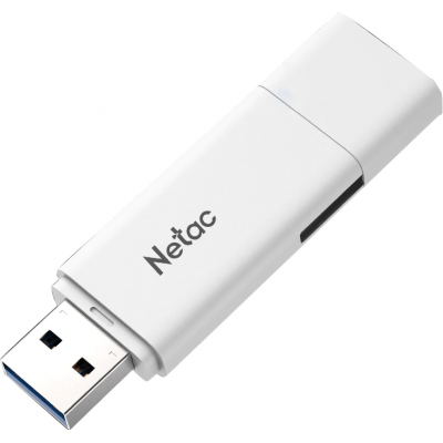 Memória USB Netac, U185, 64GB, LED jelzőfény, USB2.0, Fehér