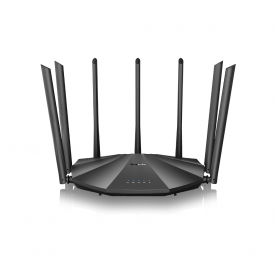 Router Wireless Tenda AC23, Gigabit AC2100, Dual-Band, Gigabit, 7 antenna, Frekvencia 2.4-5 GHz, Fekete