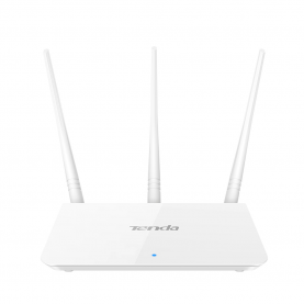 Router Wireless Tenda F3, 300Mbps, 3 Fix antenna, 2,4 GHz, WPS/Reset gombok, Fehér