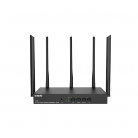 Router Wireless Tenda W20E, Gigabit AC1350, Dual-Band, 5 antenna, 60 felhasználó, Frekvencia 2.4 – 5 GHz, Fekete