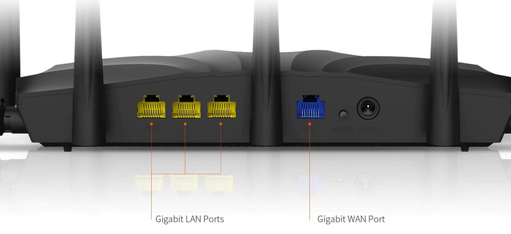 Router Wireless Tenda AC23, Gigabit AC2100, Dual-Band, Gigabit, 7 antenna, Frekvencia 2.4-5 GHz, Fekete