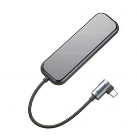 Baseus adapter CAHUB-BZ0G, USB 3.0, HDMI, USB-C, 60 W, Alumínium, Szürke