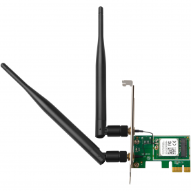 Hálózati Kártya Wireless Tenda E12 PCI-Express AC1200, Frekvencia 5GHz, Antenna: 2 x 2.5dBi, Fekete