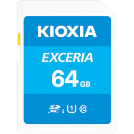 Memóriakártya SD Kioxia Exceria, UHS Speed Class 1 kompatibilis, 64GB, LNEX1L064GG4