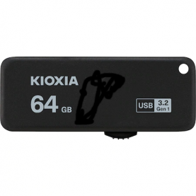 Memória USB Kioxia Yamabiko U365, 64GB, USB 3.2, Fekete