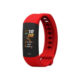 XK Fitness B6W Intelligens Fitnesz Karkötő, 0,96″ kijelzővel, Távolsággal, Kalóriatartalommal, Egészségügyi jellemzőkkel, Alvásminőséggel, Piros