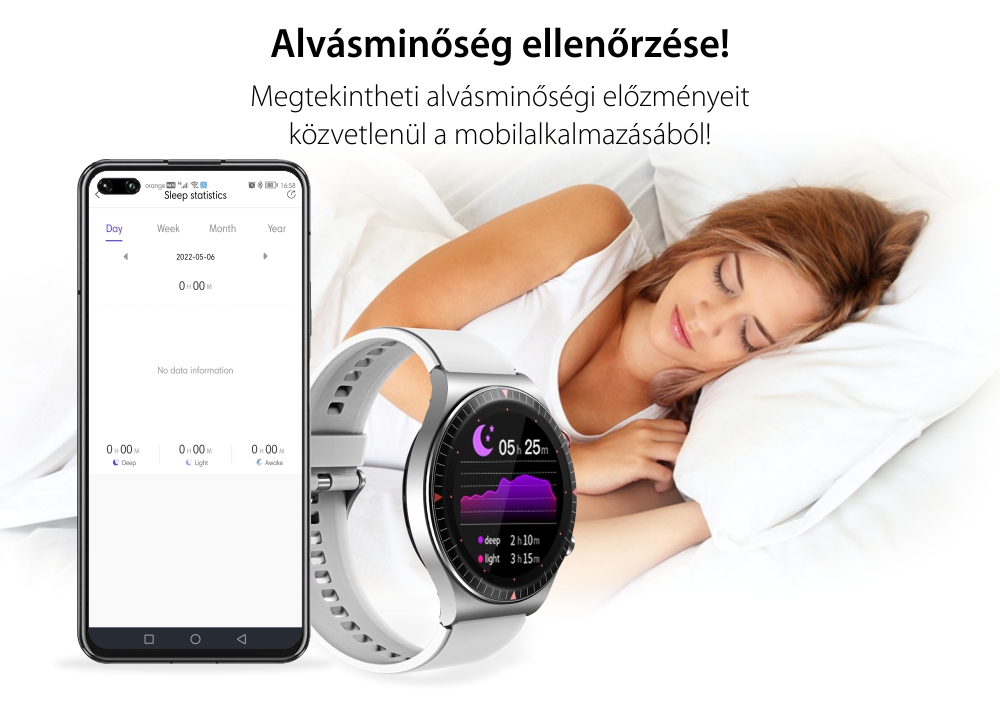 Okosóra XK Fitness T7 Egészségfigyelő funkciókkal, Sportmódokkal, Értesítésekkel, Riasztóval, Stopperórával, Szürke