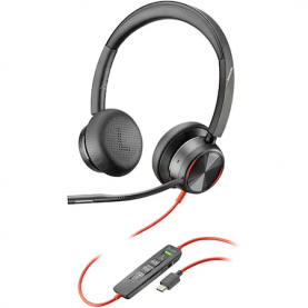 Fejhallgató Call Center Plantronics Blackwire 8225, BW8225 USB-C,WW (214407-01), Fekete