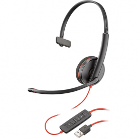 Fejhallgató Call Center Plantronics Blackwire C3210, USB-A, Monoaurális, Fekete