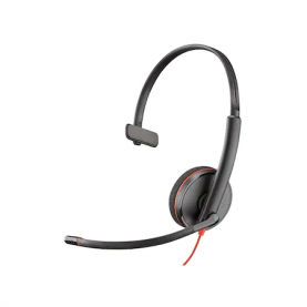 Fejhallgató Call Center PLANTRONICS Blackwire C3215, USB-A, 3.5mm, Monoaurális, Fekete