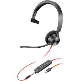 Fejhallgató Plantronics Blackwire 3315, BW3315 USB-C (213937-01), Monoaurális, Fekete