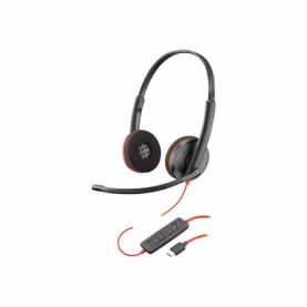 Fejhallgató Plantronics Blackwire C3220, USB-C, Binaurális, Kábelhossz 1.5 m, Fekete