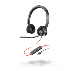 Fejhallgató Plantronics Blackwire 3320, BW3320 USB-C (213935-01), Binaurális, Fekete