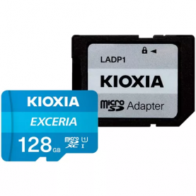 Memóriakártya microSD Kioxia Exceria M203, 128GB, UHS I U1+ adapter, LMEX1L128GG2