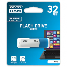 Memória USB GoodRam Color Mix UCO2, 32 GB, USB 2.0, Fehér-Kék