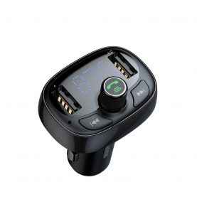 FM Modulátor Bluetooth Baseus CCALL-TM01, 2 x USB, Bluetooth 4.2, Fekete