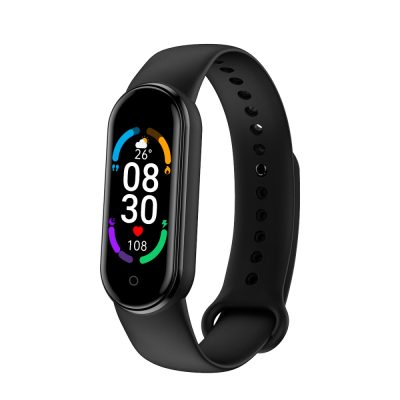 XK Fitness M6 Intelligens Fitnesz Karkötő, 0,96″ kijelzővel, Bluetooth, Értesítések, Távolság, Kalória, Sport módok, Fekete