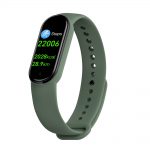 XK Fitness M6 Intelligens Fitnesz Karkötő, 0,96″ kijelzővel, Bluetooth, Értesítések, Távolság, Kalória, Sport módok, Zöld