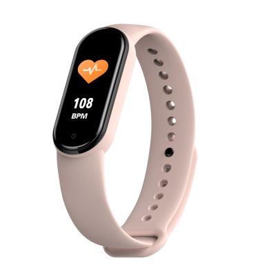 XK Fitness M6 Női Intelligens Fitnesz Karkötő, 0,96″ kijelzővel, Bluetooth, Értesítések, Távolság, Kalória, Sport módok, Rózsaszín