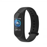 XK Fitness M4S Intelligens Fitnesz Karkötő, 0,96″ kijelzővel, Bluetooth, Testhőmérséklet, Kalória, Távolság, Fekete